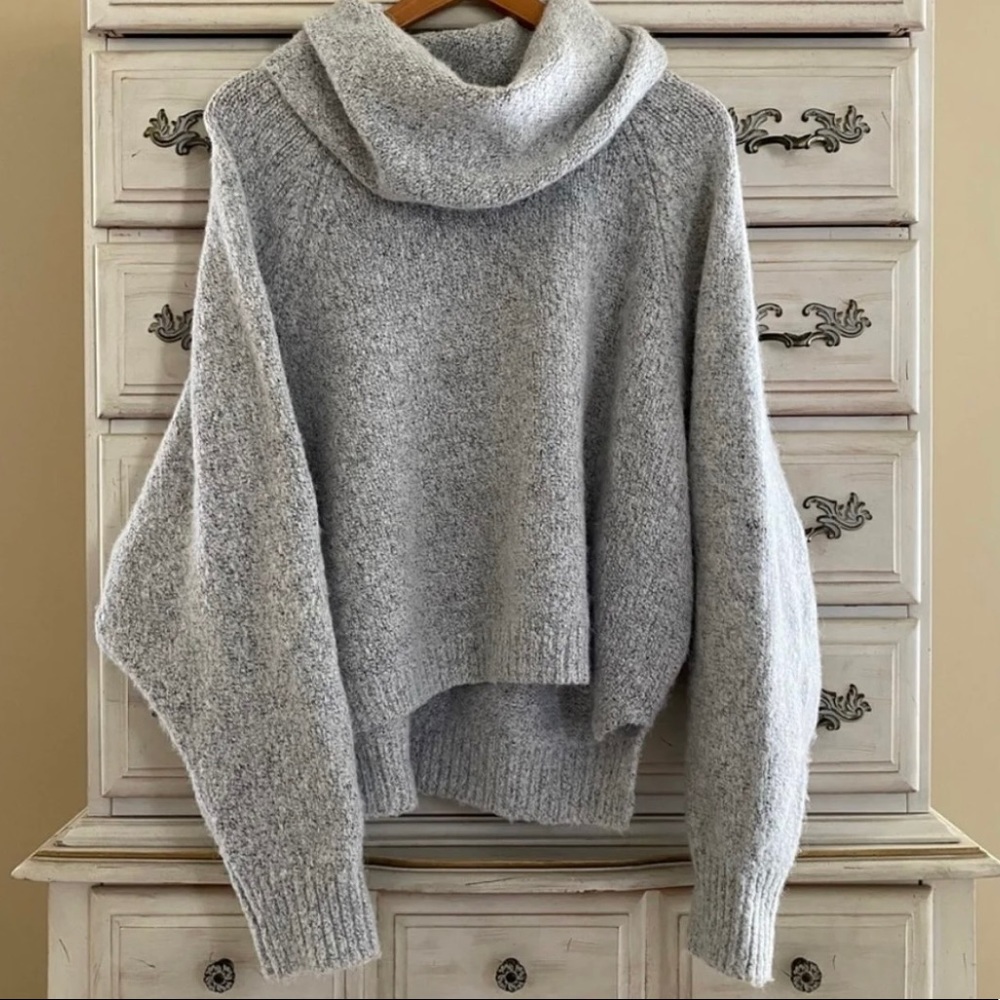 Sincerely Jules Grey Cowl Neck Sweater